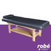 Table de massage en bois massif - En 2 parties - Hauteur rglable - Dossier inclinable - Gris