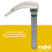 Poigne de laryngoscope  piles 2.5V F.O - manche mtal universelle - Kawe