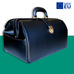 Offre Spciale - Mallette mdicale en cuir noir - Fond rigide - Dim. 42 x 20 x 23 cm