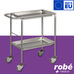 Chariot guridon de soins - avec plateaux amovibles inox 18-10 - Fabrication europenne