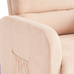 Fauteuil releveur mono-moteur en velours - Beige - Egvar