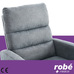 Fauteuil releveur mono-moteur en velours - Gris - Egvar