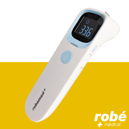 Thermomètre frontal infrarouge sans contact ROBEMED THE203 - Thermomètres  frontaux - Robé vente matériel médical